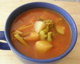 かぼちゃと芽キャベツのトマトスープ作り方3写真