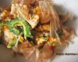 簡単♪ゴーヤと鶏肉のそうめんチャンプルー作り方8写真
