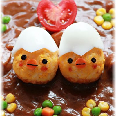 可愛いひよこちゃん♡たまご ✿ぴよぴよ♡ひよこちゃんデコカレー✿ by ぽろん526