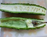 夏野菜　ゴーヤとなすの味噌ゴマラー油炒め作り方1写真