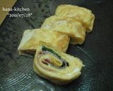 たまご焼きに生ハム入れました！作り方3写真