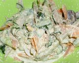 ワカメ家の食卓に頻発するゴボウサラダ作り方4写真