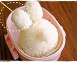 ＊キャラ弁＊簡単★お花冠のうさぎちゃん作り方3写真