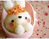 ＊キャラ弁＊簡単★お花冠のうさぎちゃん作り方5写真