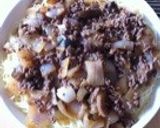 簡単☆ハマる☆黒酢なすミートパスタ☆作り方4写真