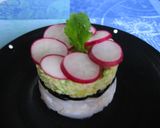 アボガドクリームと帆立のカラフル前菜作り方8写真