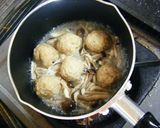鶏団子の中華煮（キノコあんかけ）作り方1写真