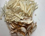兵四郎のあご出汁でつくるキノコあんかけ♫作り方3写真