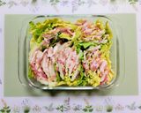 簡単夕飯！豚バラ白菜大蒜レンジ蒸し料理作り方5写真