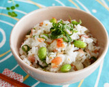 ＊梅干しと枝豆のさっぱり混ぜごはん＊作り方4写真