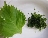 青じその味噌汁作り方1写真