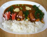 気分は海へ♬♪　デコカレー作り方9写真