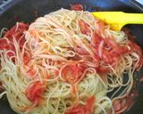 トマトとベーコンのフェデリーニ温泉卵のせ作り方5写真