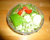 ミズナのサラダご飯作り方1写真