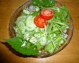 ミズナのサラダご飯作り方4写真