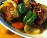 豚こまで夏野菜の酢豚作り方9写真