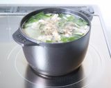 大好きな【葉にんにくと豚の白だしスープ】作り方5写真