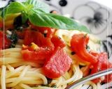 トマトとバジルのパスタ。作り方7写真