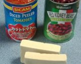簡単！高野豆腐×豆×トマト缶ソース作り方1写真