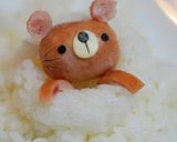浮き輪でスイスイくまちゃんのデコカレー作り方7写真