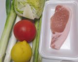 豚カツ用肉でポークソティねぎのせ！作り方1写真