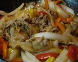 豚ばら肉とパプリカの甘酢炒めどんぶり♪作り方3写真