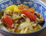 豚ばら肉とパプリカの甘酢炒めどんぶり♪作り方4写真