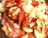 茄子とズッキーニのキムチの重ね焼き作り方3写真
