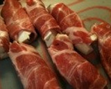 豚に巻かれたエリンギ煮作り方1写真