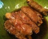 豚に巻かれたエリンギ煮作り方4写真