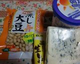 大豆のブルーーチーズ＋しょうが＋しょうゆ作り方1写真