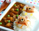 浮き輪でスイスイくまちゃんのデコカレー作り方8写真