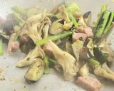 茄子と舞茸とベーコンの和風パスタ作り方7写真