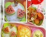 ＊キャラ弁＊ワンポイントにスイカおにぎり作り方6写真