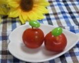 お弁当に❤プチトマトdeりんごちゃん作り方4写真