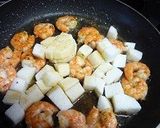 海老と長芋と水菜の和遊パスタ作り方4写真