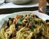 夏のトマトとナスの挽肉パスタ作り方11写真