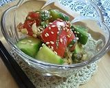 トマトときゅうりの香味ポン酢和え作り方4写真