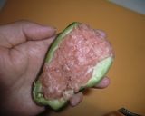 ピ-マンの肉詰め和風キノコソ−ス★作り方3写真