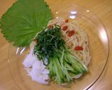 夏野菜たっぷり♪ツナの和風冷製パスタ作り方5写真