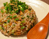 野菜もたっぷり♪ザーサイと鶏の炒飯作り方8写真