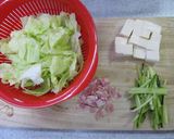 おもてなしにも❤ベーコンじゃこ豆腐サラダ作り方1写真