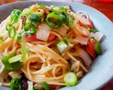夏野菜のペペロンチーノ風和風パスタ★゛作り方6写真