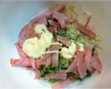 グリーンレタス＆キャベツ＆ハムのサラダ☆作り方1写真