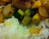 ズッキーニのチーズ醤油丼(・ω・)ノ作り方5写真