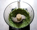 ほうれん草とピースのバジルソースパスタ作り方3写真