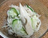 コールスローに、ささみのレンジ蒸しを✾作り方3写真