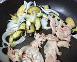 豚肉と茄子とまいたけのキムチパスタ作り方4写真