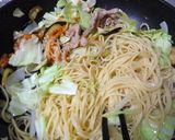 豚肉と茄子とまいたけのキムチパスタ作り方5写真