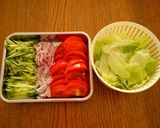 冷やしカレーサラダうどん作り方3写真